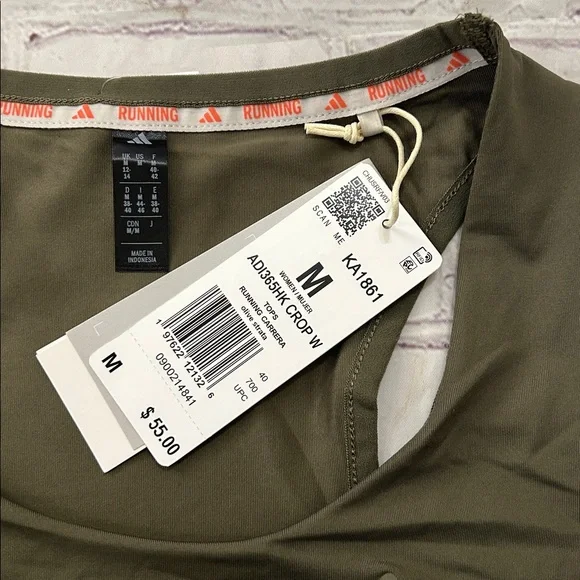 Adidas Women’s NWT ADI365 Hermanos Koumori Running Crop Tank Top Medium Pockets - Picture 6 of 9